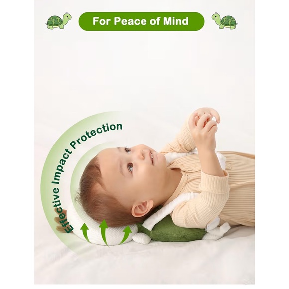 Green Turtle Shell Head Protector Backpack - Picture 4 of 6